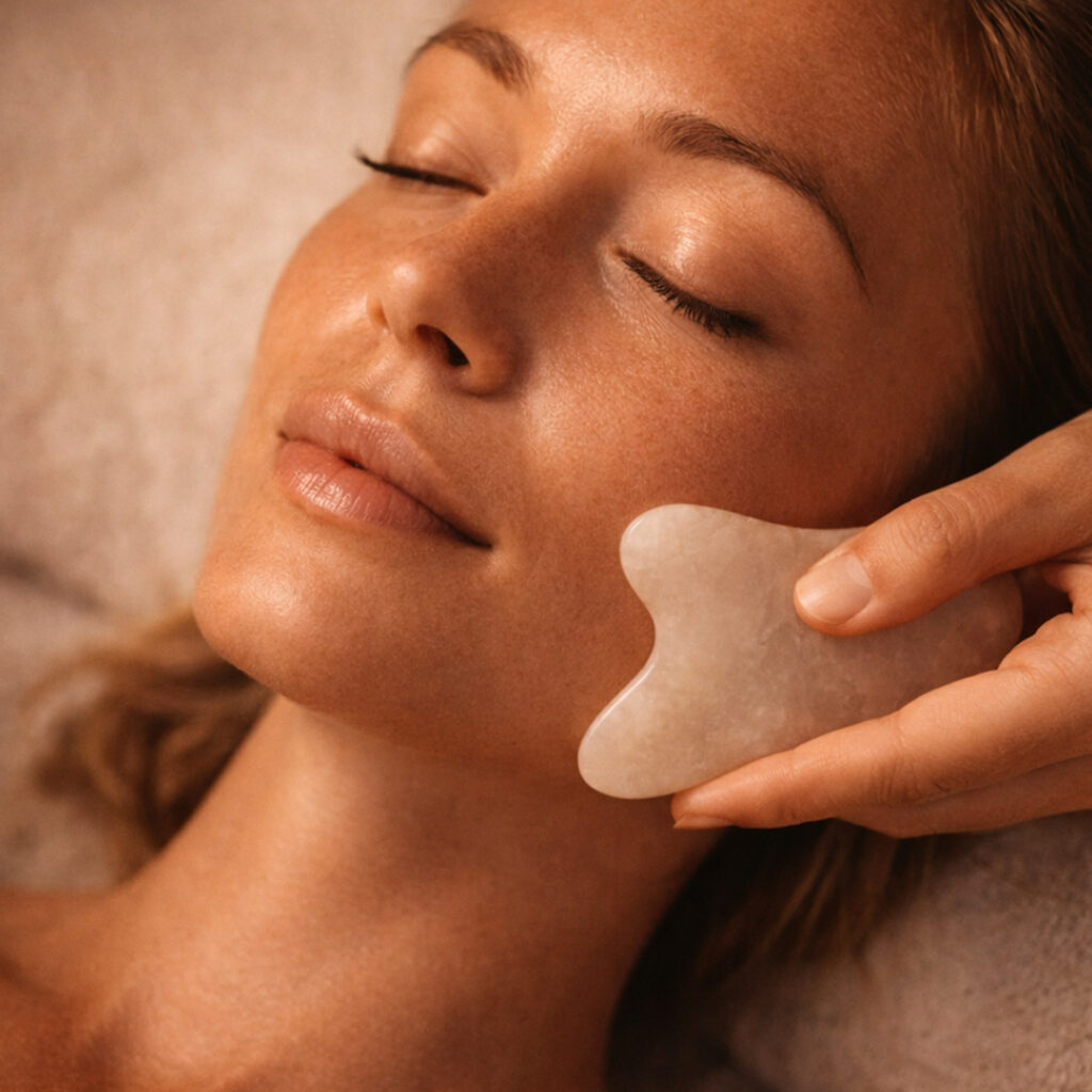 Estética avanzada en Barcelona: El arte de decidir sobre tu propia piel | Centros Carolina de la Rosa facial guasha